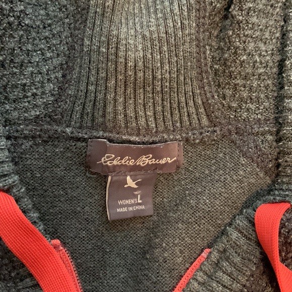 Eddie Bauer Gray Zippered Sweater - Picture 3 of 7